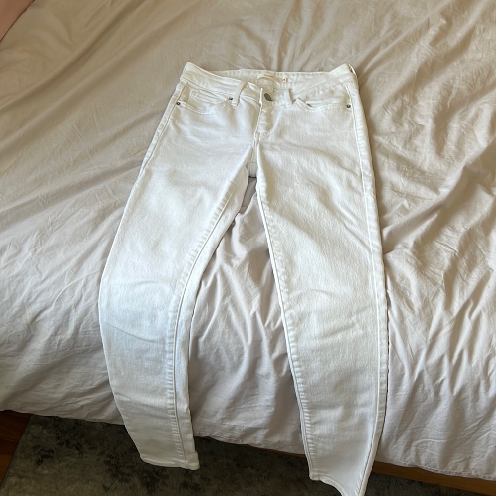 Levis 711 Skinny White Size 25